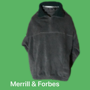 Men’s (XL) Grey Fleece with green collar NWOT